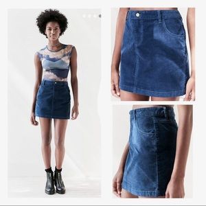 Urban Outfitters Corduroy Blue Skirt